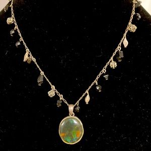 Chico’s multi colored, beaded energy stone necklace. 16” long, 21” with extender